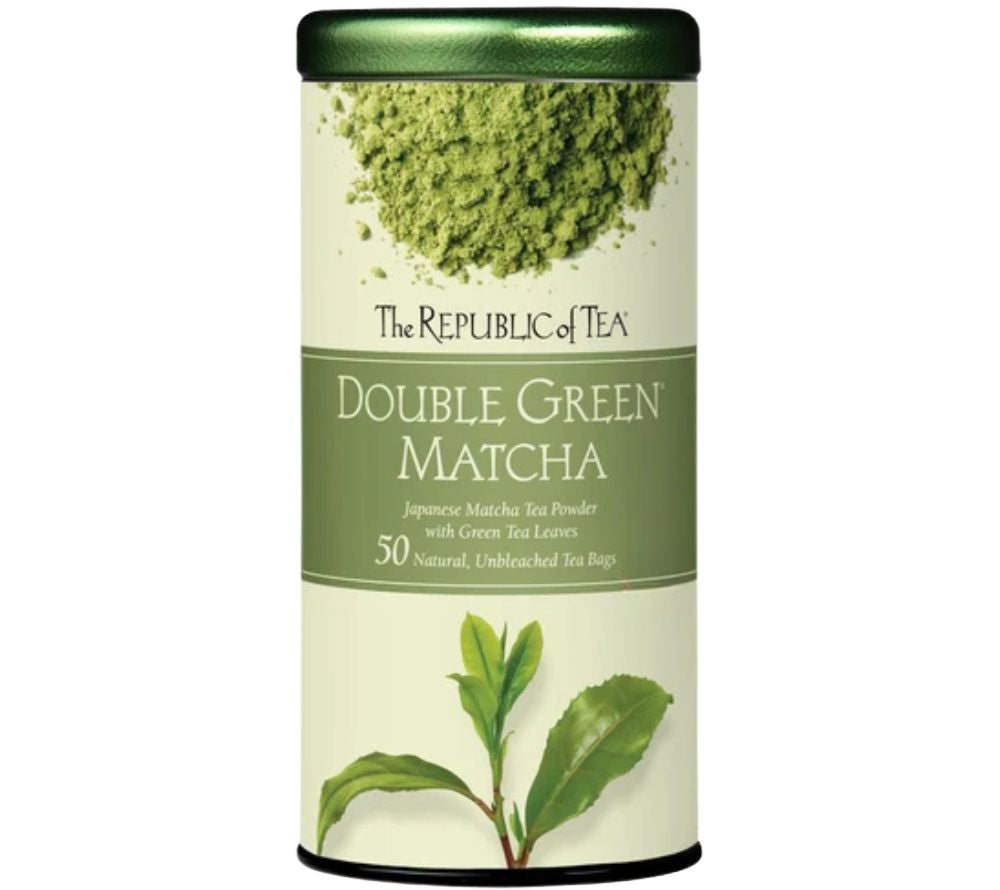 Double Green Matcha Tea von The Republic of Tea: Grüntee mit Matcha, mild & frisch. 50 Beutel – ideal heiß oder als Eistee. Jetzt kaufen!