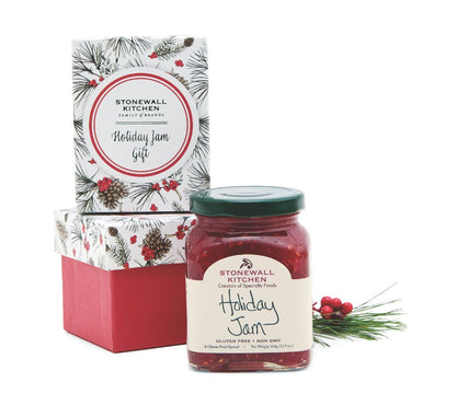 Holiday Jam Geschenkbox von Stonewall Kitchen kaufen | Fruchtige Marmelade mit Birnen, Cranberries und Himbeeren | Perfekt als Geschenkidee | EU-weiter Versand