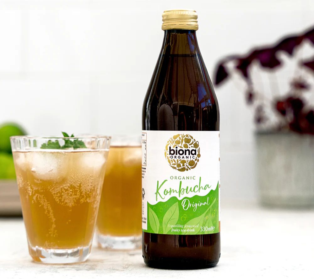 Biona Kombucha Original bei Ryan's Specialties kaufen – Bio, natürlich perlend, erfrischend & vielseitig für bewusste Genussmomente.