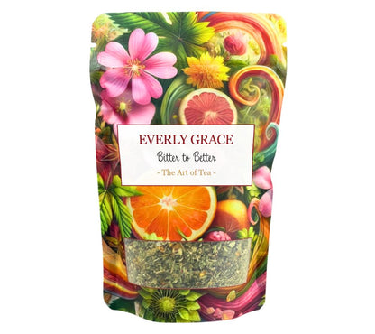 Everly Grace Bitter to Better Tea – Bio-Kräutertee mit sanft-bitterer Note, Blüten & Orange. Für Balance, Klarheit und bewusste Genussmomente.