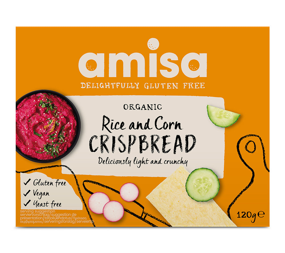 Knäckebrot - Corn and Rice in Bio-Qualität von Amisa