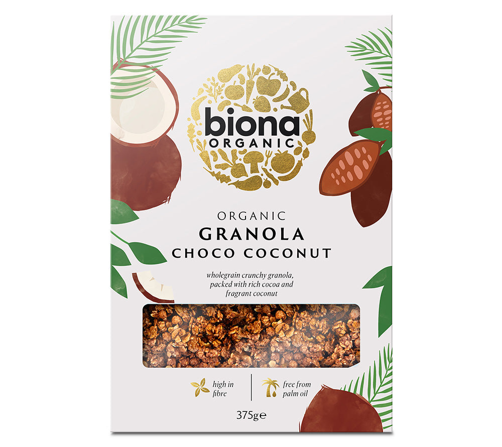 Crunchy Granola mit Schoko und Kokosnuss von Biona
