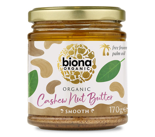 Cashewnuss Butter von Biona kaufen | Cremige Cashew Butter ohne Palmfett | Ideal für die pflanzliche Küche und proteinreiche Rezepte