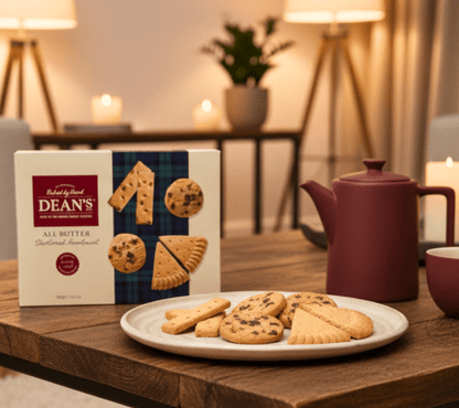 Dean’s Shortbread Assortment online kaufen – handgefertigtes, zart schmelzendes Gebäck in drei klassischen Sorten. Perfekt zum Tee, Kaffee oder als Geschenk.