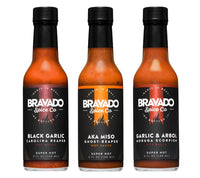 Super Hot Sauce Set von Bravado kaufen | 3 super scharfe Hot Sauces aus dem Sortiment von Bravado Spice Co. | Ideal als Geschenk