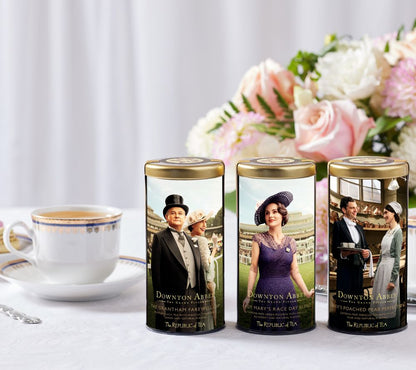 Downton Abbey The Grantham Farewell Cup Black Tea – eleganter Schwarztee mit Zitrus & Ingwer. Jetzt bei Ryan’s Specialties online bestellen.