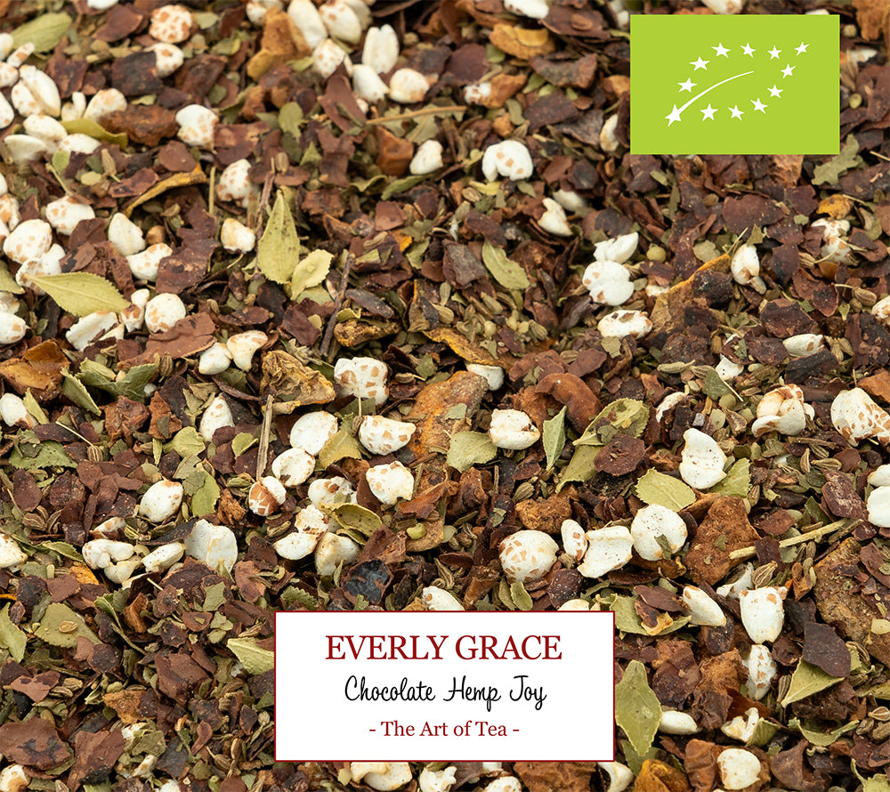 Chocolate Hemp Joy Tea von Everly Grace Außergewöhnliche Bio-Teemischung ohne künstliche Zusätze Schokolade, Kurkuma und die feinen Nuancen von Anis 