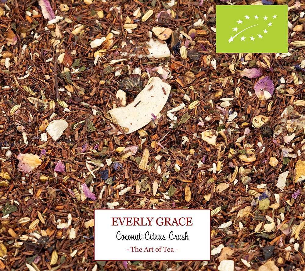 Coconut Citrus Crush Tee von Everly Grace kaufen Bio-Tee erfrischende Teemischung Orangen, Kokosnuss & Minze Europaweiter Versand Jetzt bestellen!