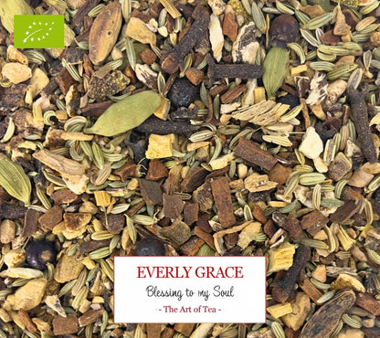 Blessing to My Soul Tea von Everly Grace | Ein Tee, der Körper und Geist umarmt | fein abgestimmte, ayurvedische Mischung | ideal für ruhige Momente