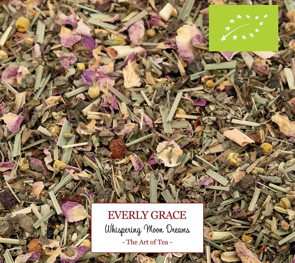 Whispering Moon Dreams Tee von Everly Grace kaufen. Finden Sie Ihren Ruhepol. wohltuende Kräutermischung. harmonische Aroma, beruhigendes Geschmackserlebnis