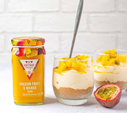 Exotisch-cremiger Fruchtaufstrich mit echter Butter | handgemacht in England | Passionsfrüchte & reife Mangos | Europaweiter Versand | Jetzt probieren!