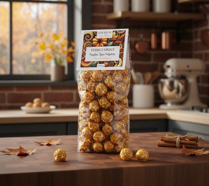 Popcorn Pumpkin Spice Perfection von Everly Grace kaufen | herbstlicher Geschmack nach Kürbis und Karamell | perfekt für den Kinoabend zu Hause