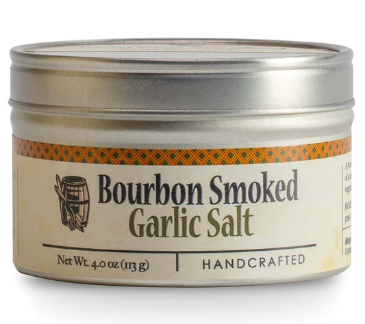 Bourbon Smoked Garlic Salt von Bourbon Barrel Foods kaufen | Rauchsalz mit Knoblauch | Ideal zu Fisch, Geflügel und Lamm | EU-weiter Versand