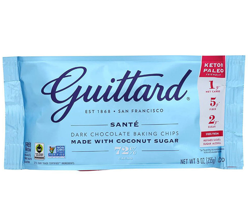 Chocolate Chaips Santé von Guittard kaufen | Keto- und paleofreundliche intesive Schokolade | Perfekt zum Backen und Naschen 