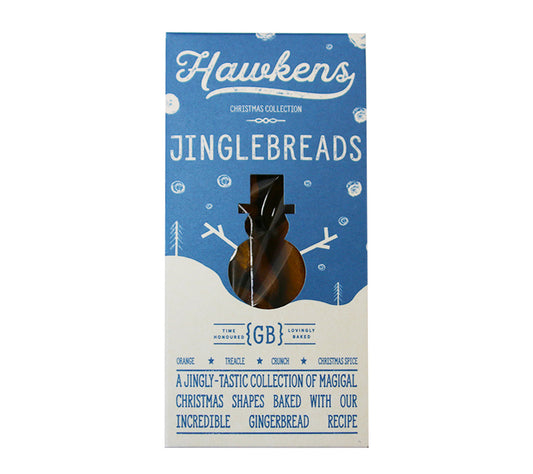 Gingerbread Jinglebreads von Hawkens Gingerbread kaufen | Sammlung weihnachtlicher, traditioneller Ingwerkekse | Ideal zu Kaffee oder Tee | EU-weiter Versand