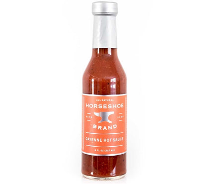 Cayenne Hot Sauce von Horseshoe Brand kaufen | Scharfe Sauce mit Chipotle und Zwiebel | Ideal für Fleisch, Gemüse und vieles mehr