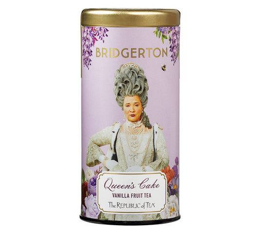Bridgerton Queen's Cake Vanilla Fruit Tea von The Republic of Tea kaufen | Grüner Rooibostee mit Vanille und Orange | Ideal für den Abendtee | EU-weiter Versand