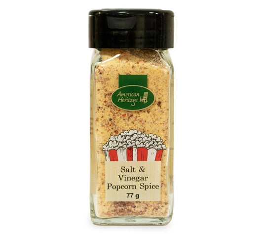 Salt & Vinegar Popcorngewürz von American Heritage kaufen | Salz und Essig Gewürzmischung | Ideal für Popcorn, Chips und andere Kartoffelgerichte | EU-weiter Versand