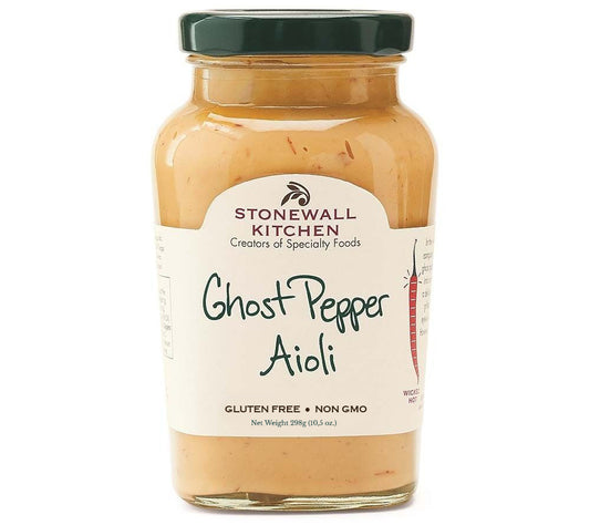 Ghost Pepper Aioli von Stonewall Kitchen kaufen | feuriges Ghost Pepper Aioli | Achtung scharf! | Ideal für Burger, Fleisch und andere Snacks | EU-weiter Versand