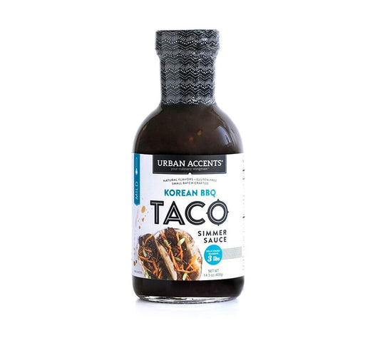 Korean BBQ Taco Simmer Sauce von Urban Accents kaufen | Tacosauce mit Knoblauch und Sesam | Perfekt zu Rindfleisch, Meeresfrüchte und Gemüse