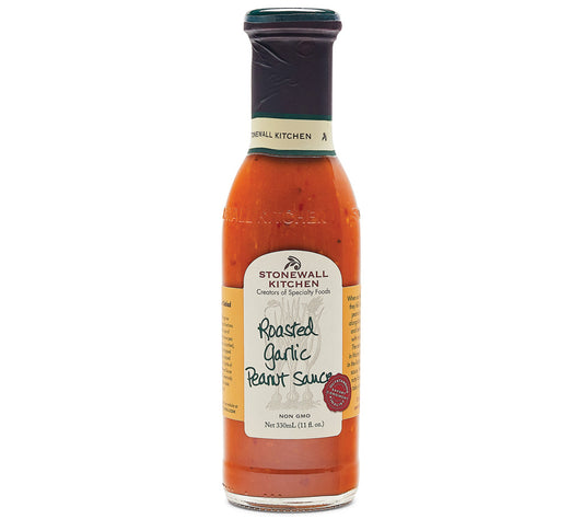 Roasted Garlic Peanut Sauce von Stonewall Kitchen kaufen | Bestseller | Sauce mit Knoblauch und Erdnuss | Als Grillsauce, für Fondue, zum Kochen 