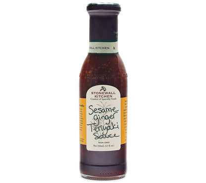 Sesame Ginger Teriyaki Sauce von Stonewall Kitchen kaufen | Sojasauce mit Ingwer, Sesamöl und Honig | Ideal zum Marinieren und Glasieren
