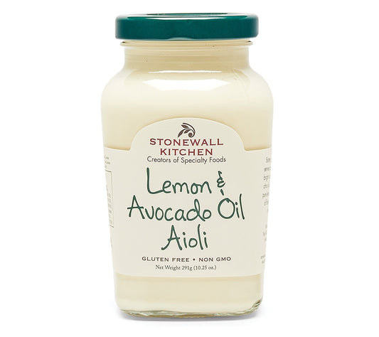 Lemon & Avocado Oil Aioli von Stonewall Kitchen kaufen | Cremig-frisches Aioli mit Zitrone | Ideal zu Burger, Fleisch, Sandwiches und Snacks | EU-weiter Versand