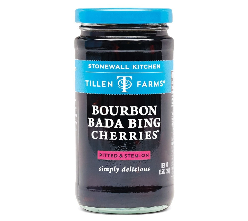Bourbon Bada Bing Cherries von Stonewall Kitchen und Tillen Farms kaufen | Kirschen mit eine Spritzer Bourbon | Ideal für Cocktails und Desserts | EU-weiter Versand
