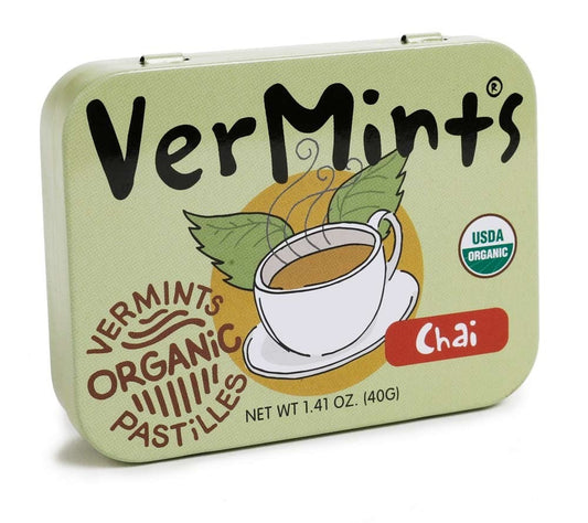 Chai Mints von VerMints in Bio-Qualität  kaufen | Bio-Minzpastillen in der Geschmacksrichtung Chai | Perfekt für Teeliebhaber | EU-weiter Versand