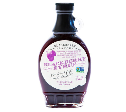 Blackberry Syrup von Blackberry Patch in der Glasflasche (236 ml) - Brombeersirup