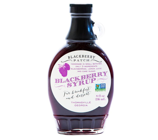 Blackberry Syrup von Blackberry Patch kaufen | Brombeersirup für American Pancakes zum Frühstück oder als Zusatz für Marinaden, Joghurtmüsli | Europaweite Lieferung