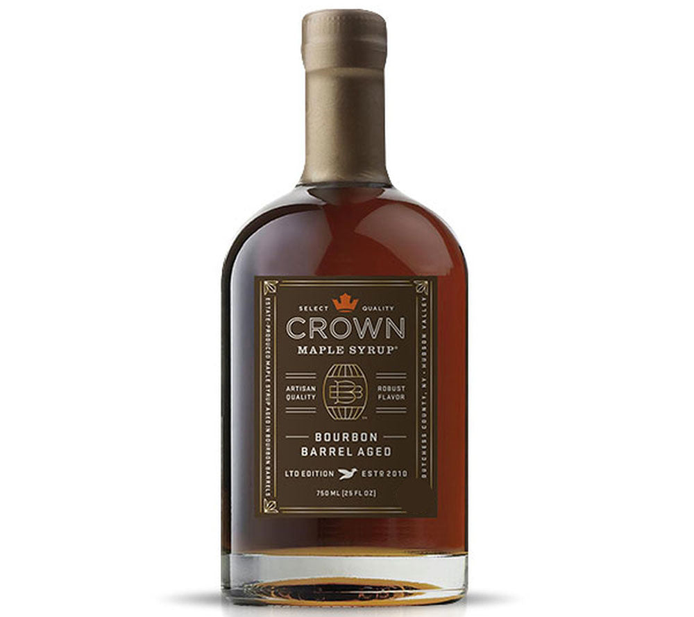 Crown Maple Bourbon Barrel Aged Ahornsirup kaufen | 100% Bio mit Aromen von Bourbon und Vanille | Ideal für Pancakes, Desserts und Getränke