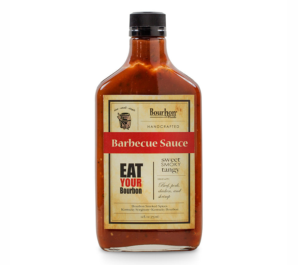 Sweet-Smoky-Tangy Barbecue Sauce von Bourbon Barrel Foods kaufen | handgefertigt, mit Bourbon, hergestellt in Fässern | ideal zum BBQ, als Dip 