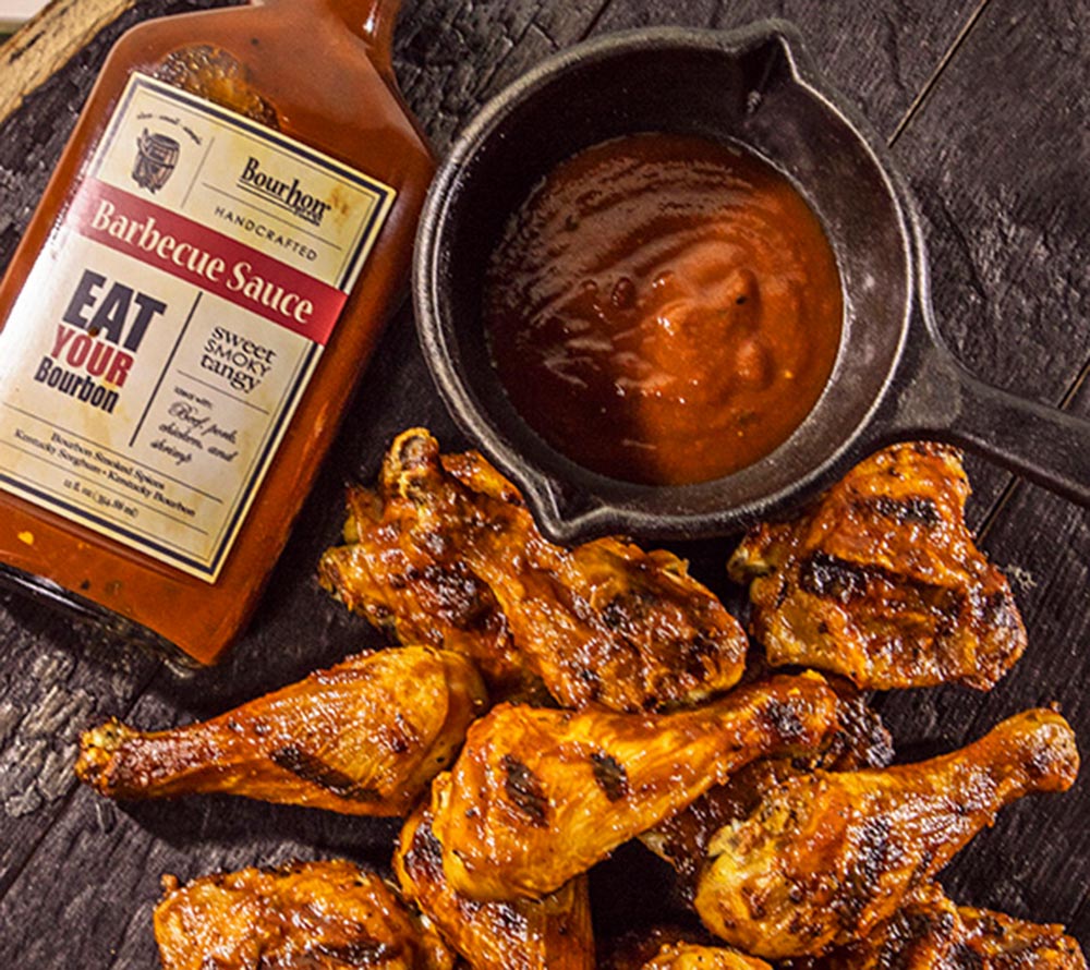 Sweet-Smoky-Tangy Barbecue Sauce von Bourbon Barrel Foods kaufen | handgefertigt, mit Bourbon, hergestellt in Fässern | ideal zum BBQ, als Dip 