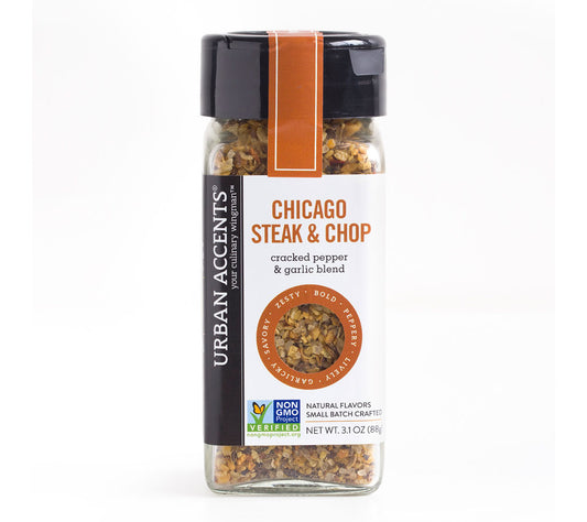 Chicago Steak & Chop Gewürz von Urban Accents kaufen | Gewürzmischung aus Pfeffer Salz, Knoblauch, Zwiebel | Perfekt für Steak, Garnelen, Burger