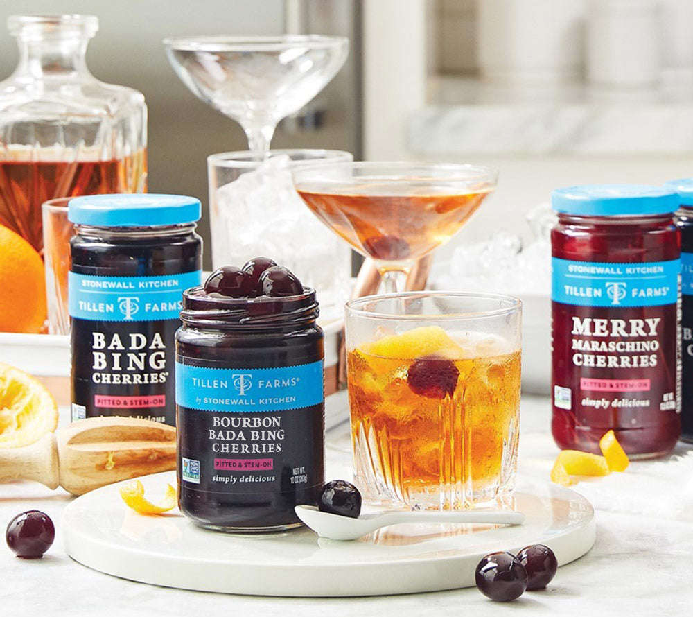 Merry Maraschino Cherries von Stonewall Kitchen und Tillen Farms kaufen | Süß-saftige Cocktailkirschen | Ideal für Cocktails und Desserts | EU-weiter Versand