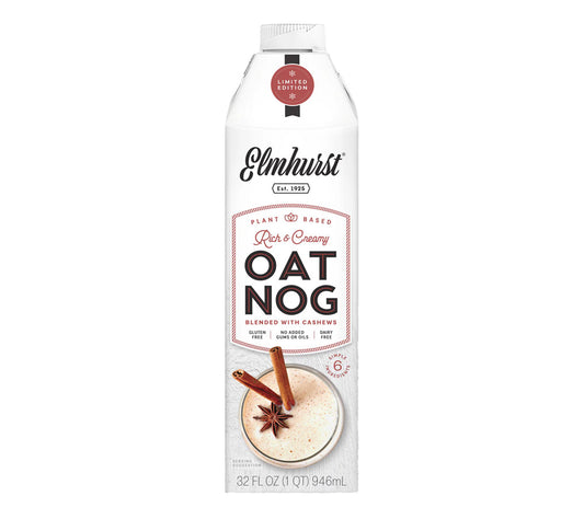 OatNog Cashew Milk von Elmhurst – Veganer Eggnog aus Amerika | Pflanzliche Neuinterpretation des klassischen EggNog | Vollmundiger Drink