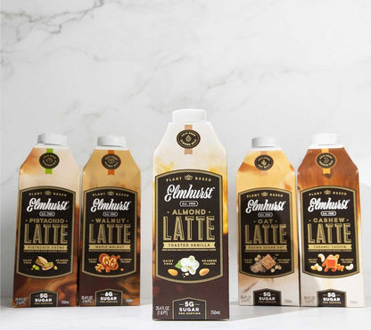 Toasted Vanilla Almond Latte von Elmhurst | Mandelmilch mit Madagaskar-Vanille und Cold Brew | köstliche Kombination | perfekt für ein luxuriöses Kaffeeerlebnis