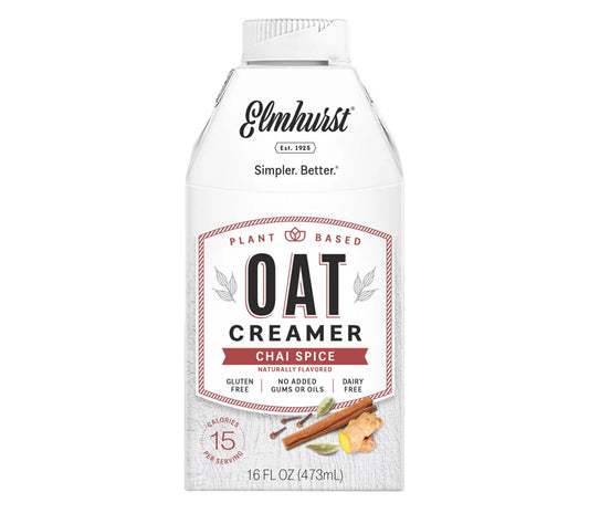 Chai Spice Oat Creamer von Elmhurst  | 100% pflanzlicher Kaffee Creamer | Direkt aus den USA | Chai-Spice-Geschmack