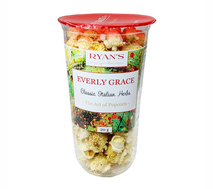 Popcorn Classic Italian Herbs von Everly Grace kaufen | mediterrane Aromen für Sie zu Hause | Kombination aus Salz, Rosmarin und Thymian