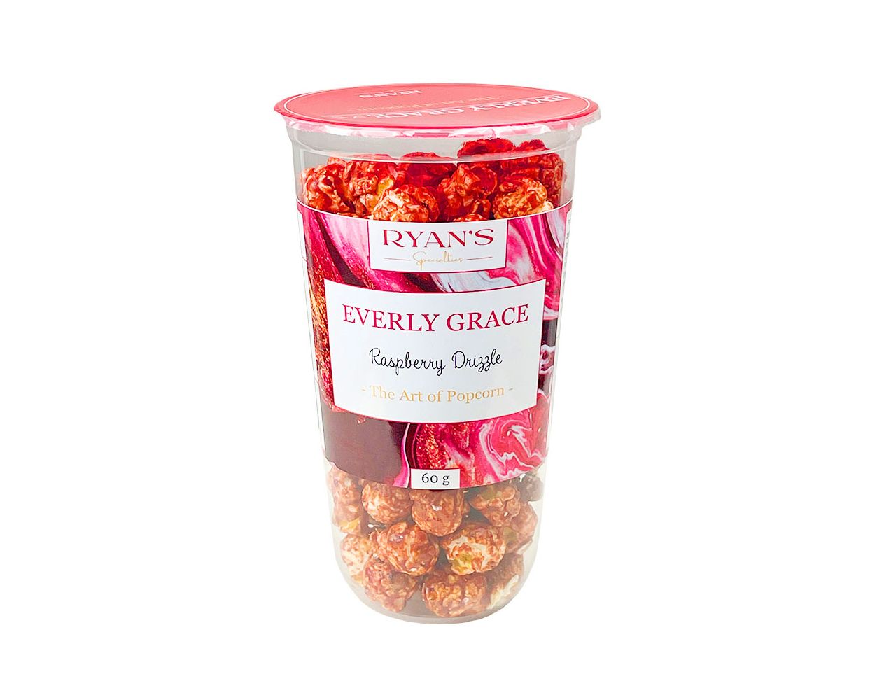 Everly Grace Raspberry Drizzle Popcorn kaufen | Knuspriges Popcorn mit fruchtiger Himbeersauce | Ideal für Naschkatzen und Filmabende