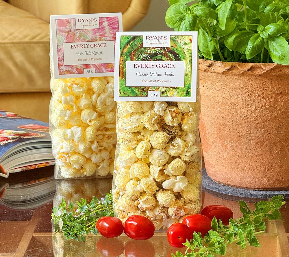 Popcorn Classic Italian Herbs von Everly Grace kaufen | mediterrane Aromen für Sie zu Hause | Kombination aus Salz, Rosmarin und Thymian