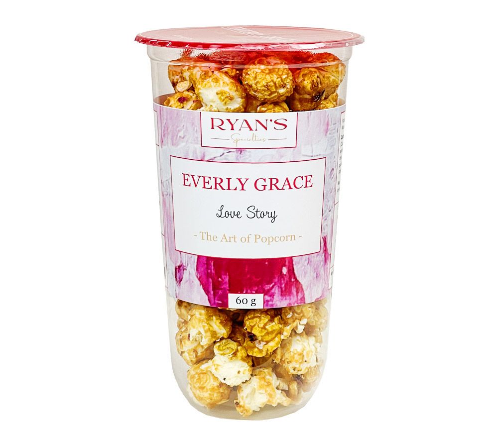 Everly Grace Popcorn Love Story kaufen | Verführerische Mischung aus Mandeln, Vanille und Rosenblättern | Ideal für Valentinstag und Hochzeiten