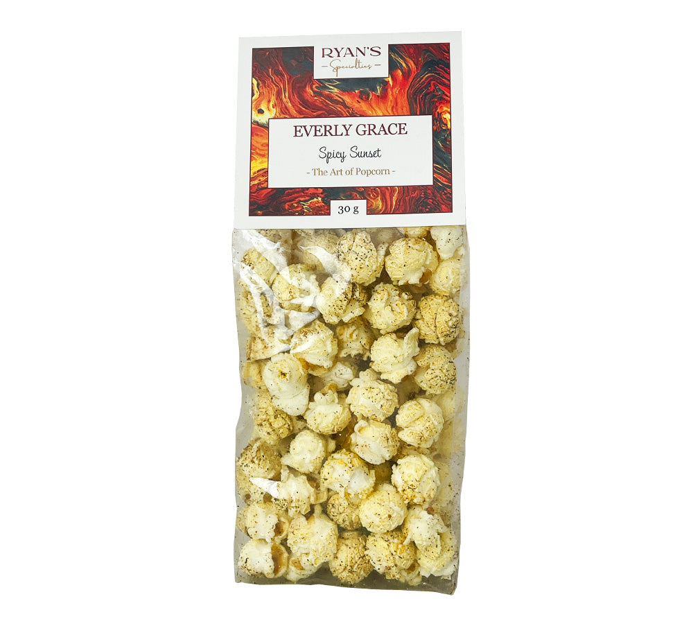 Everly Grace Spicy Sunset Popcorn kaufen | Knuspriges Popcorn mit BBQ-Gewürz und Chili-Kick | Ideal für Movie Nights