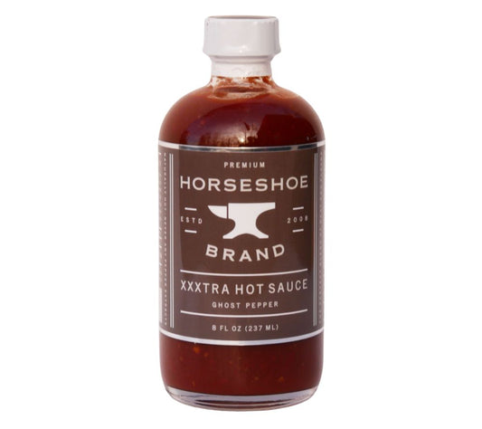 XXXtra Hot Sauce von Horseshoe Brand kaufen | Extra Scharf, mit Habaneros und Ghostpepper | Perfekt zu Fleisch oder Gemüse 