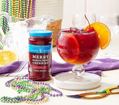 Merry Maraschino Cherries von Stonewall Kitchen und Tillen Farms kaufen | Süß-saftige Cocktailkirschen | Ideal für Cocktails und Desserts 