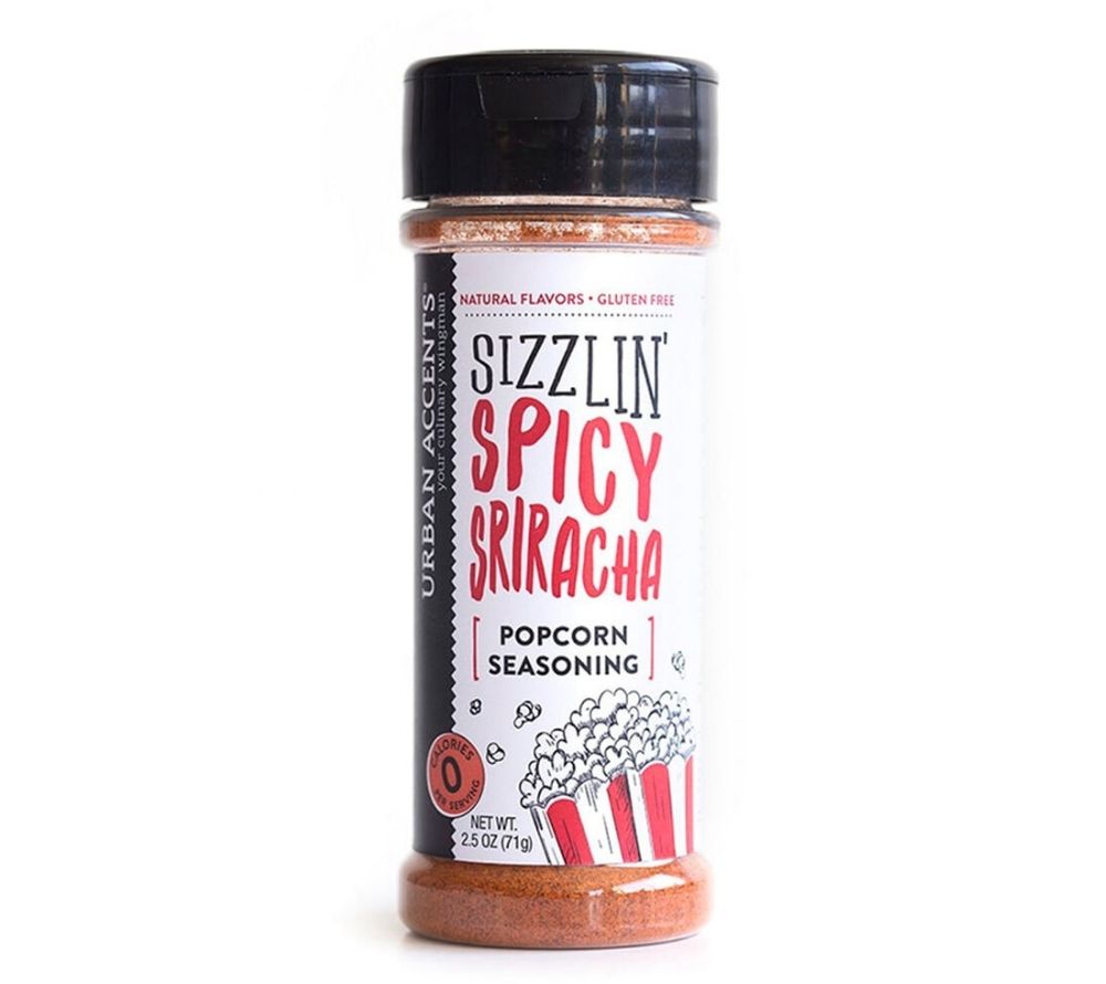 Popcorngewürz Sizzlin' Spicy Sriracha von Urban Accents kaufen | Mix aus Chili, Knoblauch und Pfeffer | Perfekt für selbstgemachtes Popcorn | Europaweite Lieferung