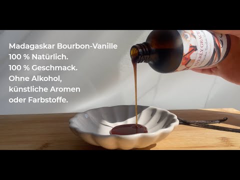 Everly Grace Bourbon-Vanille-Extrakt – Bio, vegan und aus Madagaskar. Vollmundiges, natürlich-cremiges Aroma für Backwaren, Desserts und Getränke.
