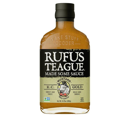 KC Gold Mustard BBQ-Sauce von Rufus Teague kaufen | intensiv-rauchige, süße Sauce mit Senf | Perfekt zu Fleisch und Gemüse