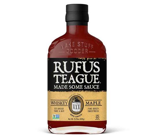 Whiskey Maple BBQ-Sauce von Rufus Teague kaufen | Barbecuesauce mit Whiskey und Ahornsirup | Perfekt zu Burger, Sandwiches oder zu Fleisch | EU-weiter Versand